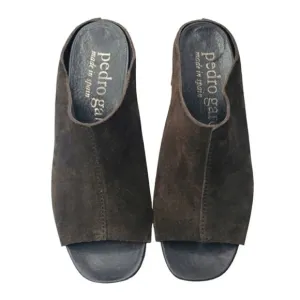 Pedro Garcia nobby brown leather open toe heeled mules slip on size 6= 36