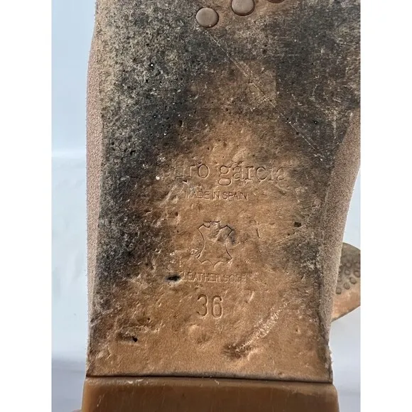 Pedro Garcia Womens Size 36 US 5 Suede Slip On Mules