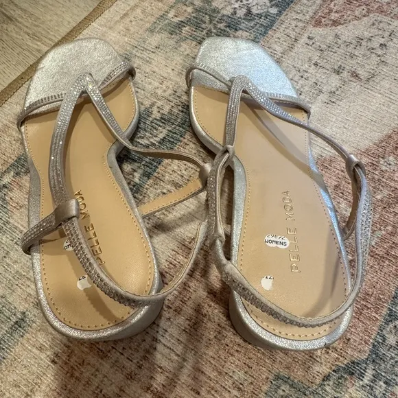 Pelle Moda Silver Strappy Heels