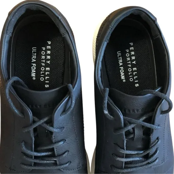 Perry Ellis Portfolio Men’s Black Roland Oxfords Size 11