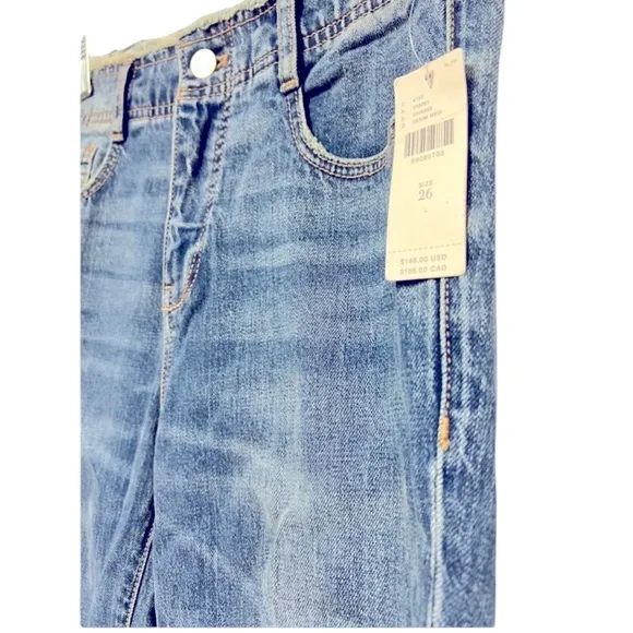 Pilcro The Supermodel High-Rise Flare JeansMedium Wash Blue Cotton Size 26 NWT