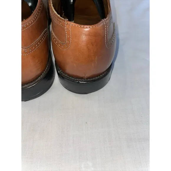 Pitti Shoes Firenze Italy Captoe Dress Shoes Mens Sz 9.5 M Brown Leather Oxfords