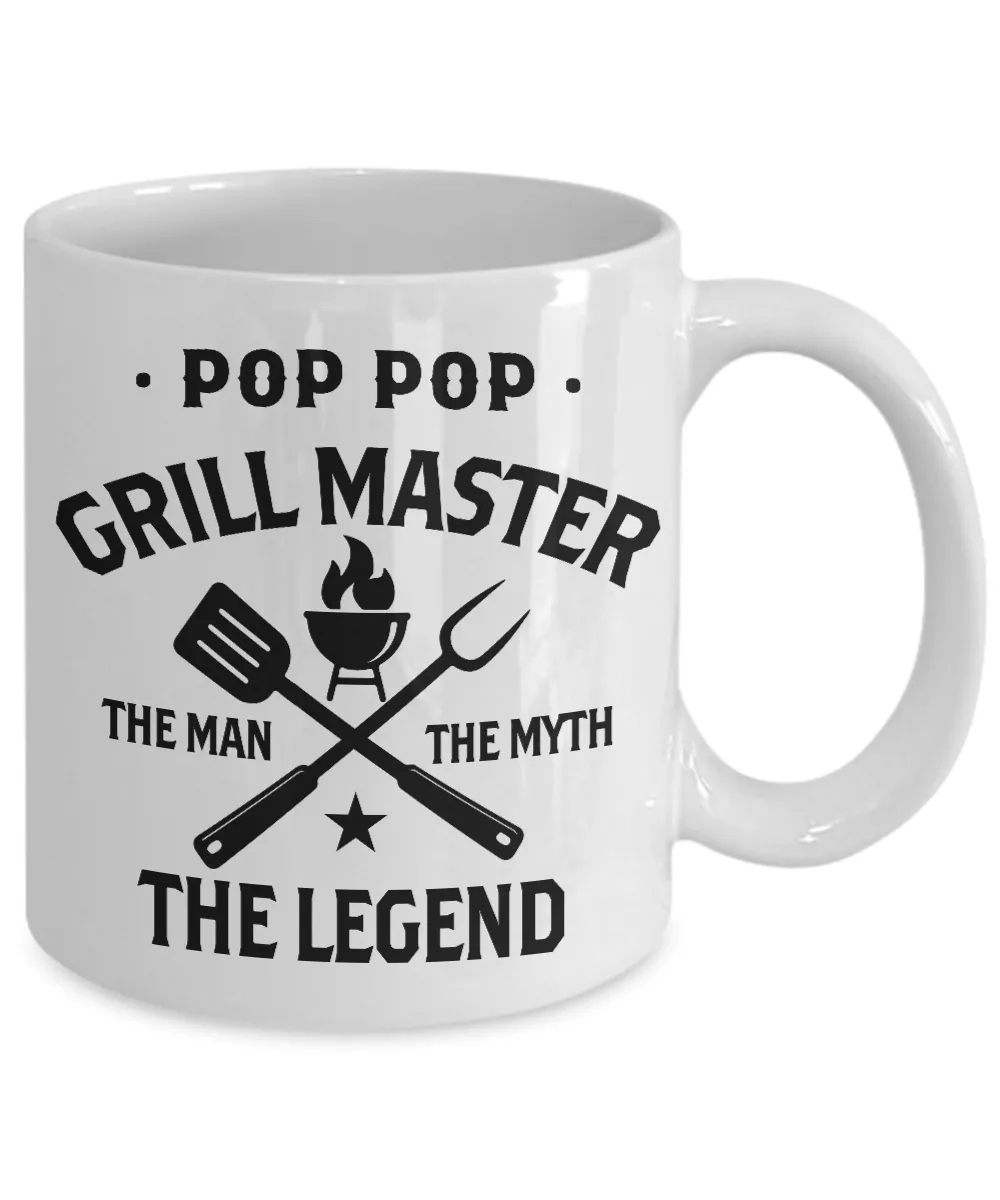 Pop Pop Grillmaster The Man The Myth The Legend Mug Coffee Cup Funny Gift