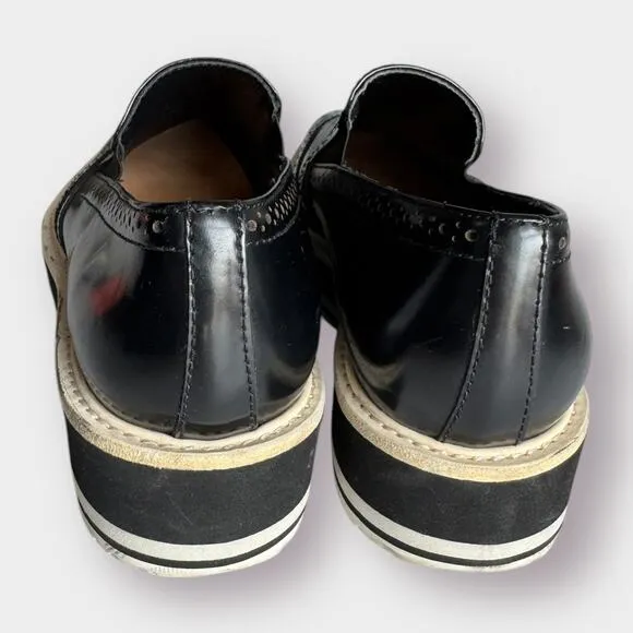 Prada Black White Oxfords
