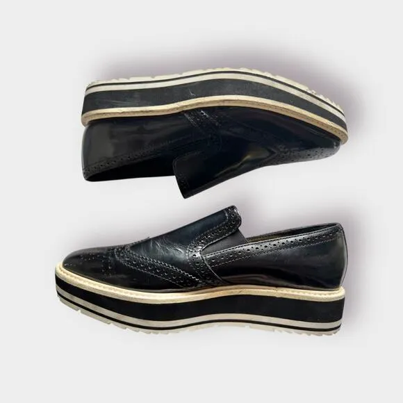 Prada Black White Oxfords