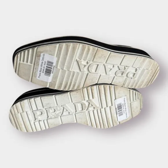 Prada Black White Oxfords
