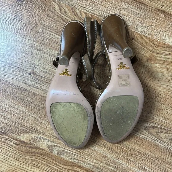 PRADA Brown Strappy Women's Heels Size 10.5
