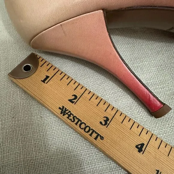 PRADA Capretto Pumps Pink Ombre Leather Pointed Heels Stiletto