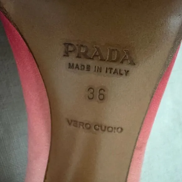 PRADA Capretto Pumps Pink Ombre Leather Pointed Heels Stiletto