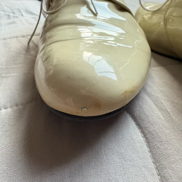 Prada Women’s Cream Oxford Shoes Classic Elegance