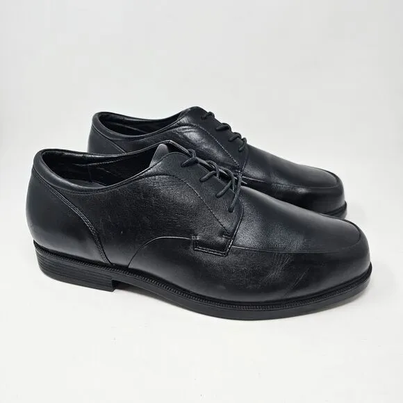 Propet Executive Walker Leather Dress Shoes Mens Size 14 M1207 Black Oxfords