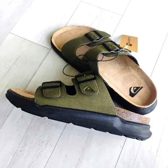 QUIKSILVER NEW Embark Double Strap Deck Sandals Slip-on