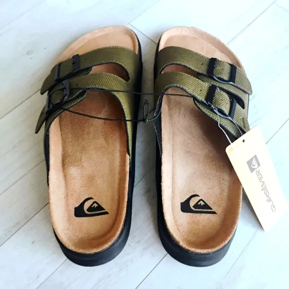 QUIKSILVER NEW Embark Double Strap Deck Sandals Slip-on