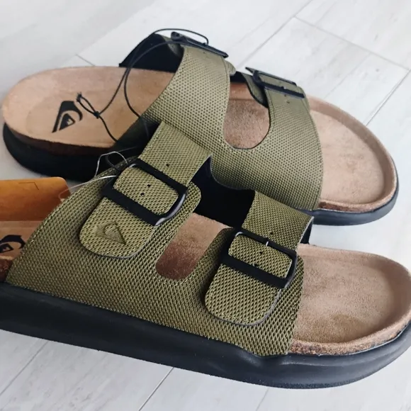 QUIKSILVER NEW Embark Double Strap Deck Sandals Slip-on