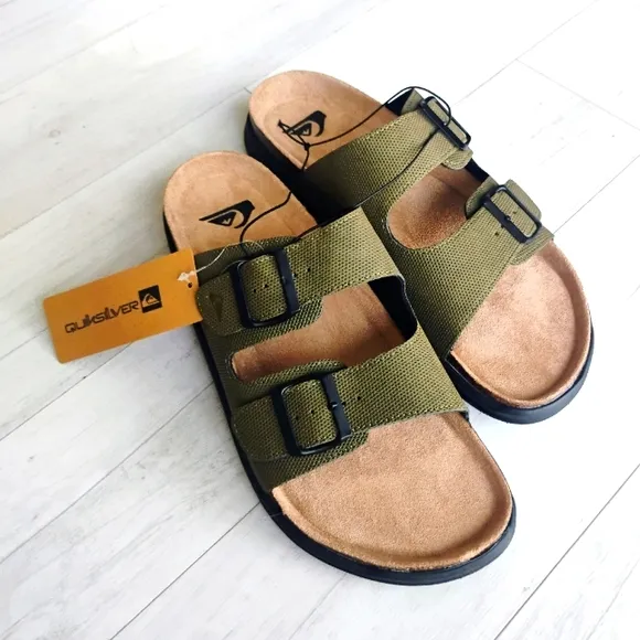 QUIKSILVER NEW Embark Double Strap Deck Sandals Slip-on