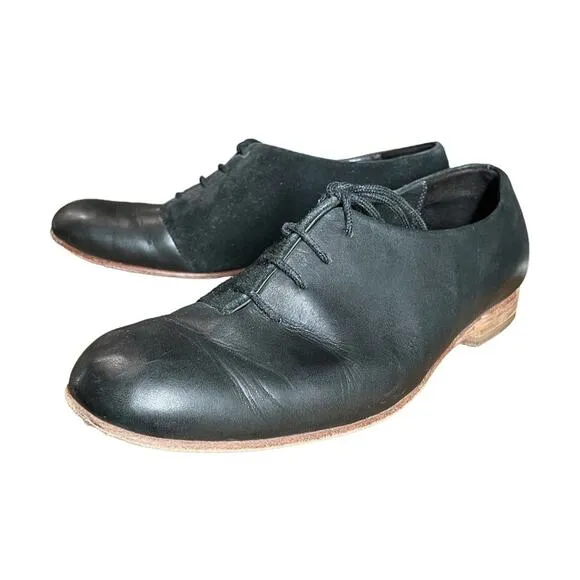 Rachel Comey Black Partial Suede Leather Oxfords - 6.5