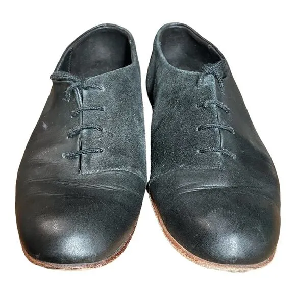 Rachel Comey Black Partial Suede Leather Oxfords - 6.5