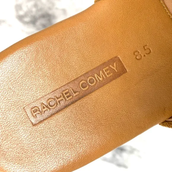Rachel Comey Sucasa Slipper Suede Wood Wedge Mules 8.5 Bohemian Minimalist Retro