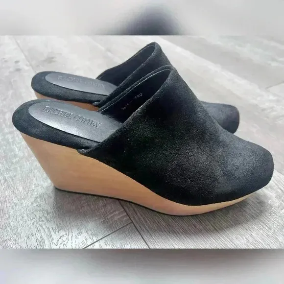 Rachel COMEY Warren Black Suede Platform Mules Size 9 $475