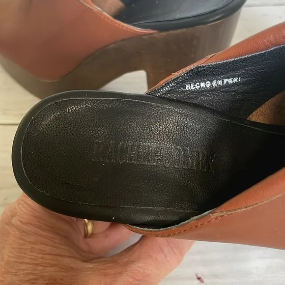 Rachel Comey Whiskey Leather Bow Platform Heeled Clogs