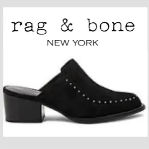 Rag &amp; bone Weiss black suede mule with silver studs size EU 39.5 or US 9.5