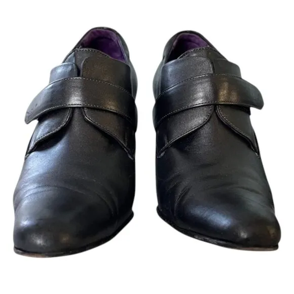 RALPH LAUREN Purple Label Pointed Toe Dark Gray Silver Heels Made in Italy Sz 8