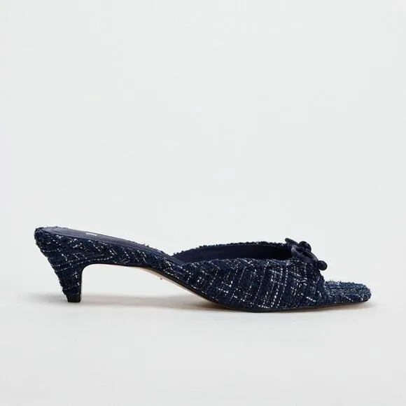 RARE!!! ZARA Tweed Kitten Heels NWT