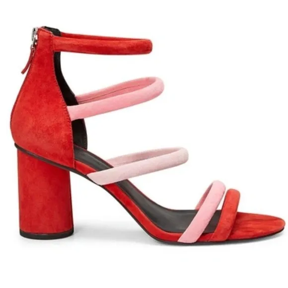 Rebecca Minkoff Red and Pink Strappy Heels