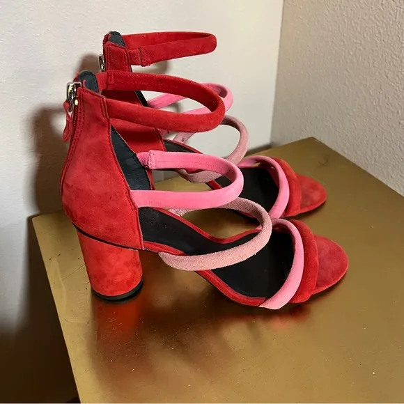 Rebecca Minkoff Red and Pink Strappy Heels
