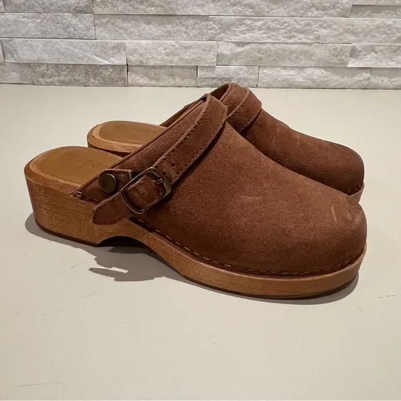 RE/DONE Suede Brown Tan Mules | 6