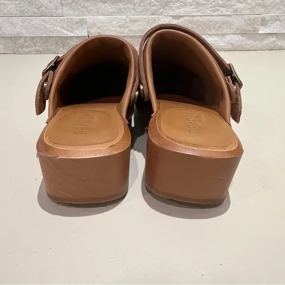 RE/DONE Suede Brown Tan Mules | 6