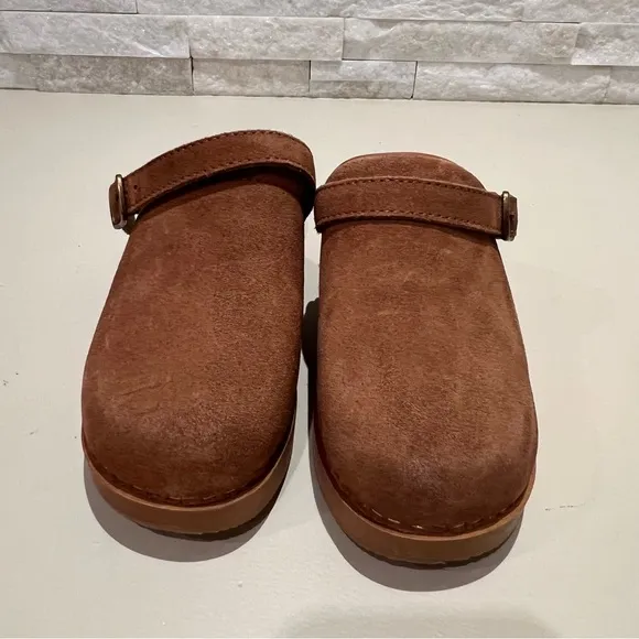 RE/DONE Suede Brown Tan Mules | 6