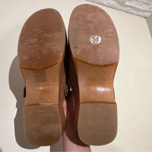 RE/DONE Suede Brown Tan Mules | 6