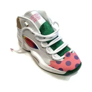 Reebok Question Mid Candy Land x Hasbro Iverson Rainbow Trail Size 4 GZ0081