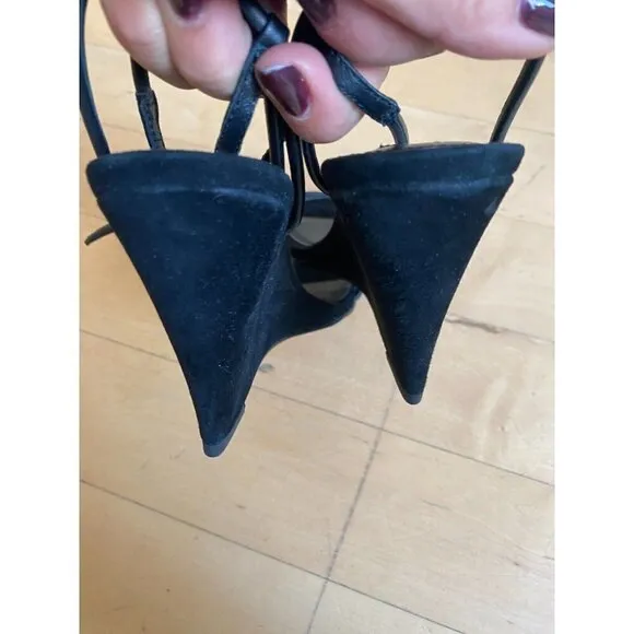Reiss  &quot;Daisey&quot; suede Strappy wedge black Heels wedge