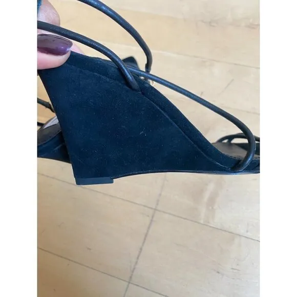Reiss  &quot;Daisey&quot; suede Strappy wedge black Heels wedge