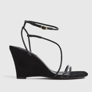 Reiss  &quot;Daisey&quot; suede Strappy wedge black Heels wedge