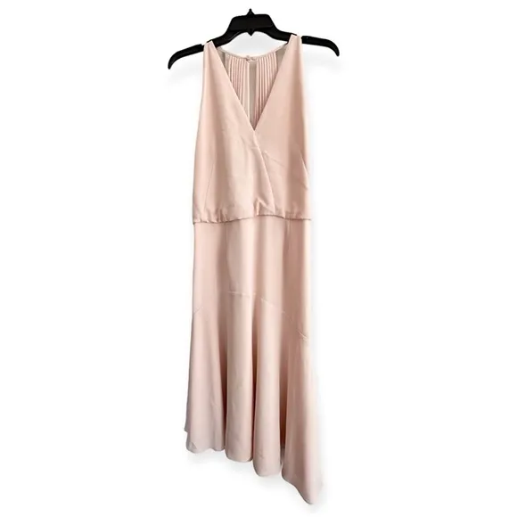 Reiss Pink Talin Strappy Back Midi Dress Size UK14/US10 NWT Flaw (Read)