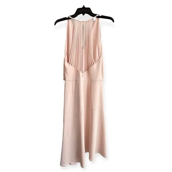 Reiss Pink Talin Strappy Back Midi Dress Size UK14/US10 NWT Flaw (Read)
