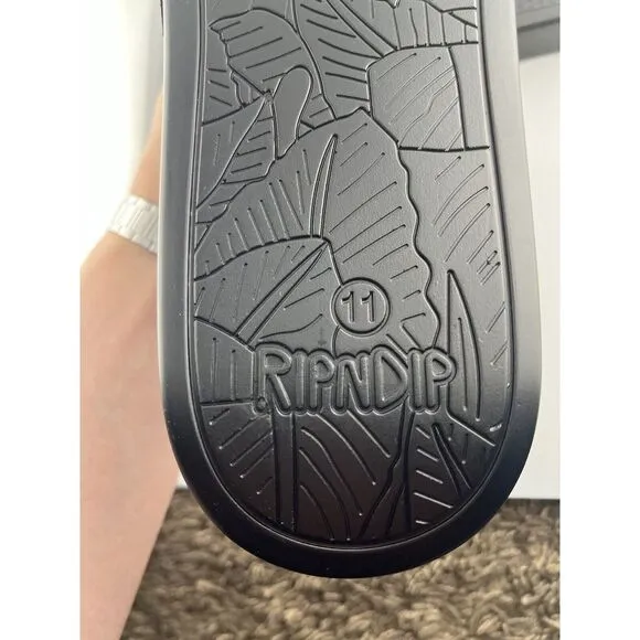 RIPNDIP Lord Nermal Sliders Whole Gang Slides  -‎ Black/Green/White
