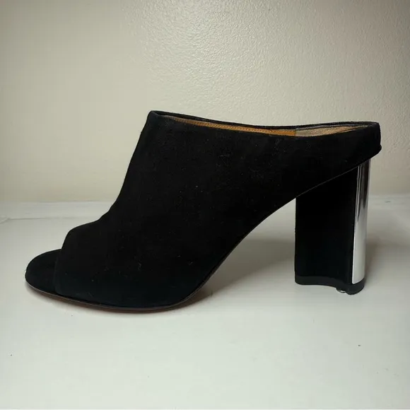 Robert Clergerie Black Mules Mirror Heel size 39