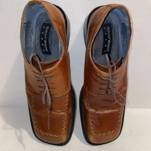 Robert Wayne Square Toe Leather Lace Up Oxfords 12