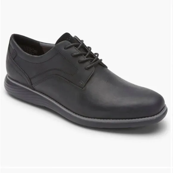 Rockport Men's Garett Plain Toe Shoes Dark Gray