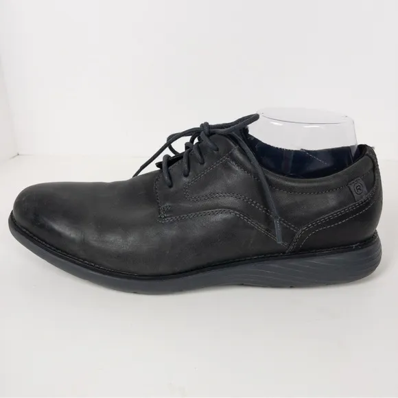Rockport Men's Garett Plain Toe Shoes Dark Gray