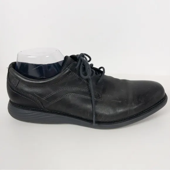 Rockport Men's Garett Plain Toe Shoes Dark Gray