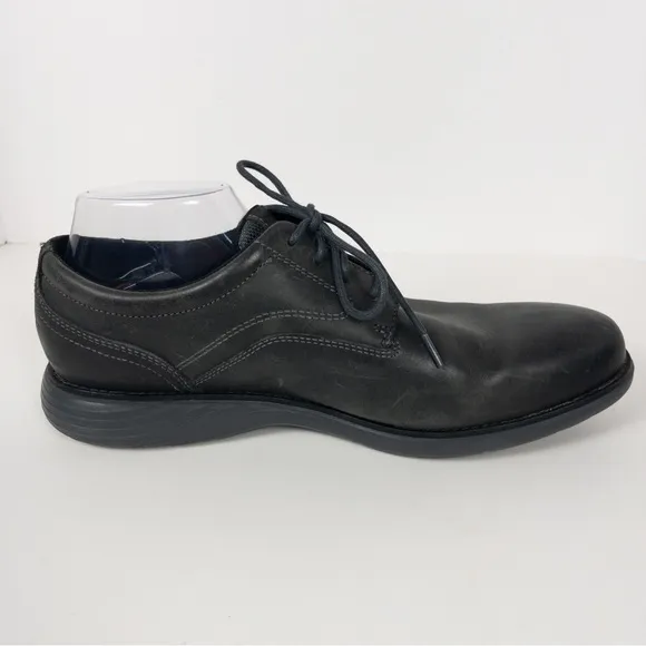 Rockport Men's Garett Plain Toe Shoes Dark Gray