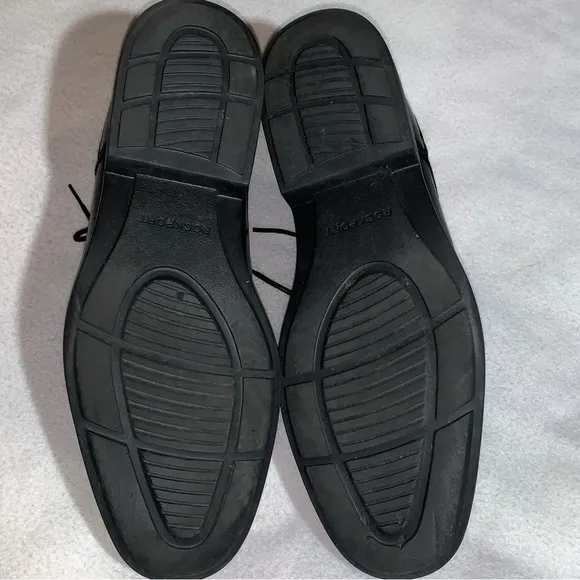 Rockport Plain Toe Mens Black Oxfords Shoes Sz 11.5