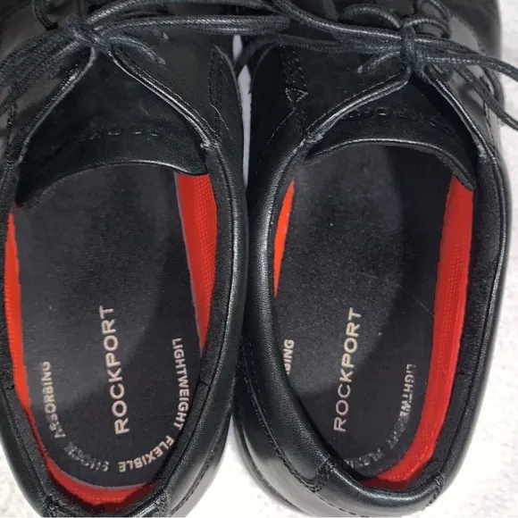 Rockport Plain Toe Mens Black Oxfords Shoes Sz 11.5