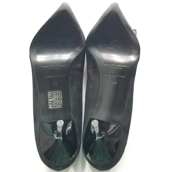 Rodolfo Zengarini Suede RZ Italy Pointed Toe Pumps