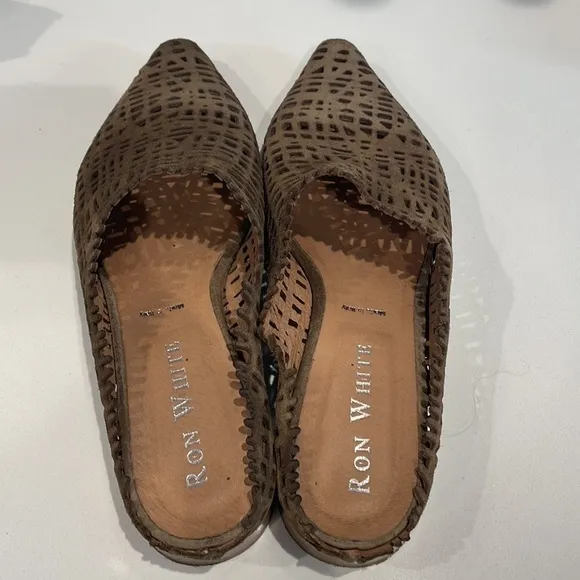 Ron White Open Weave Gradient Leatger Mules—Beautiful!!  Great Condition!! 37
